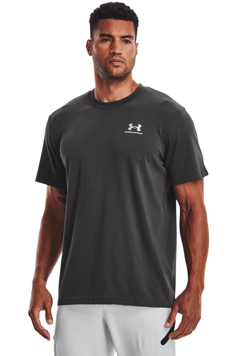 Men's UA Logo Embroidered Heavyweight Short Sleeve 1373997-010
