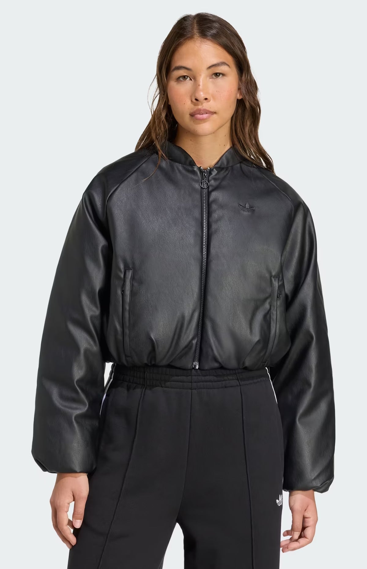 Women's Adidas Originals Pleather Bomber Synthetic Down Jacket JX5332